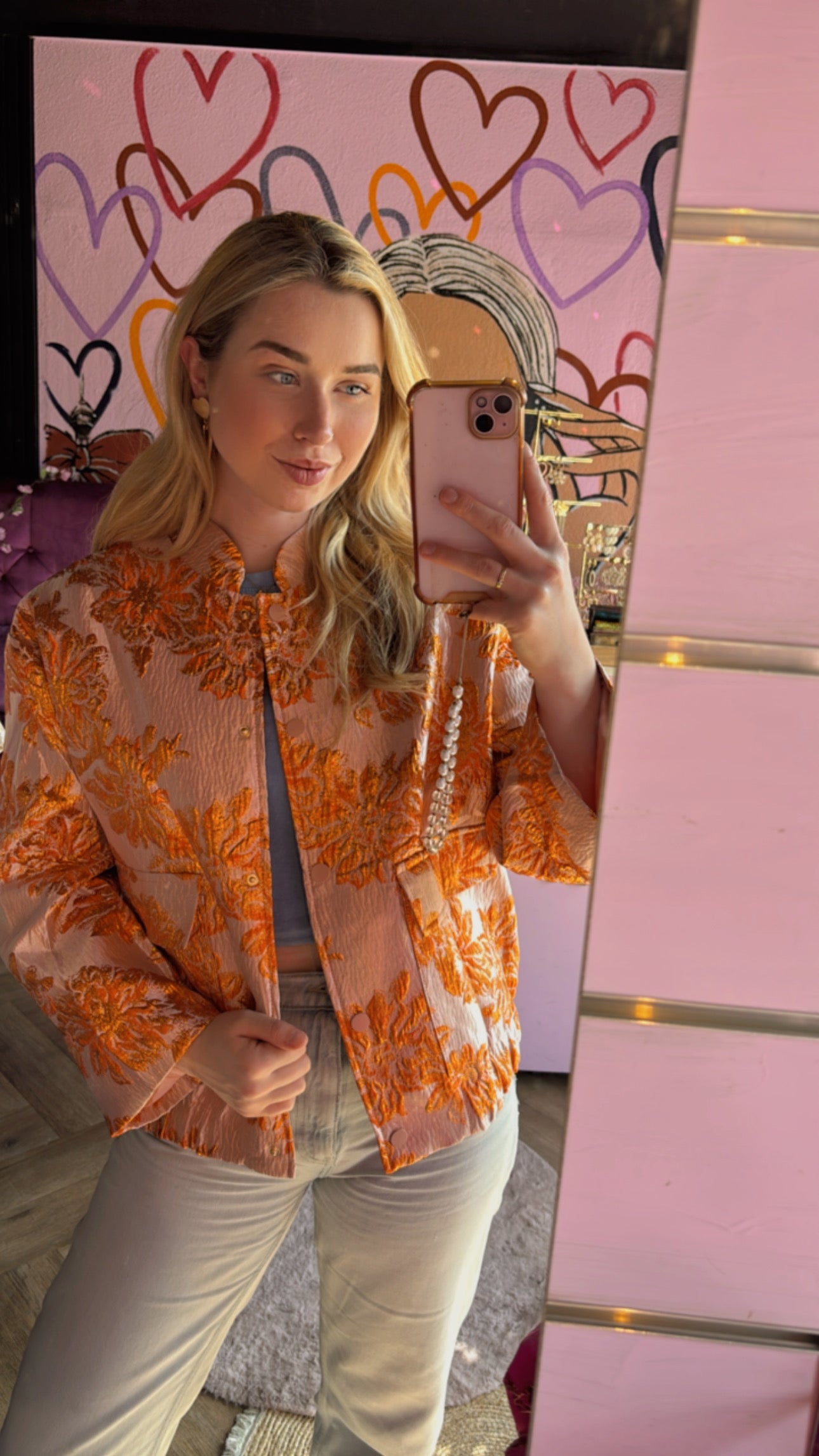 Jacket oranje bloom