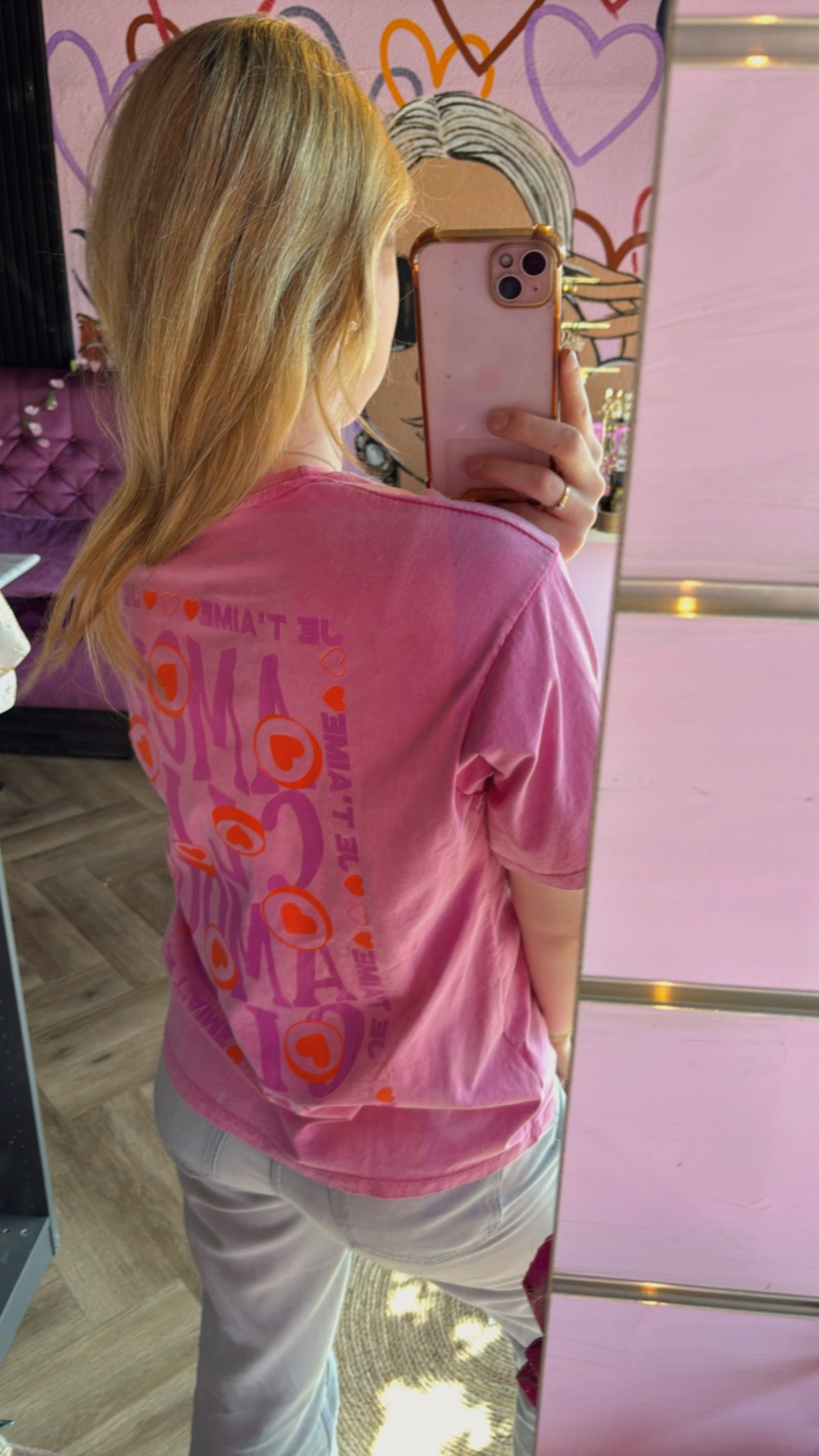 Tshirt Amour Club roze