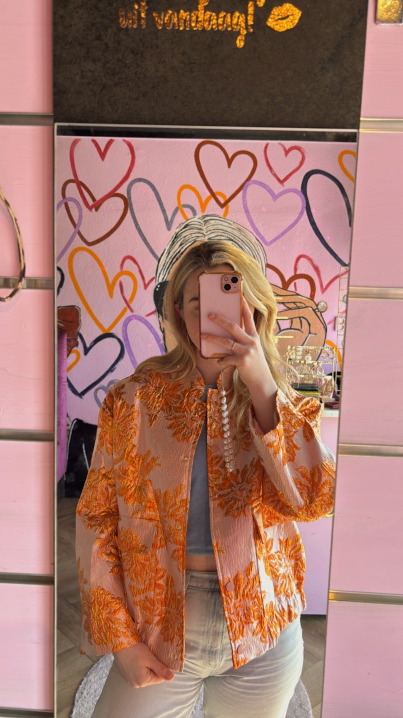 Jacket oranje bloom