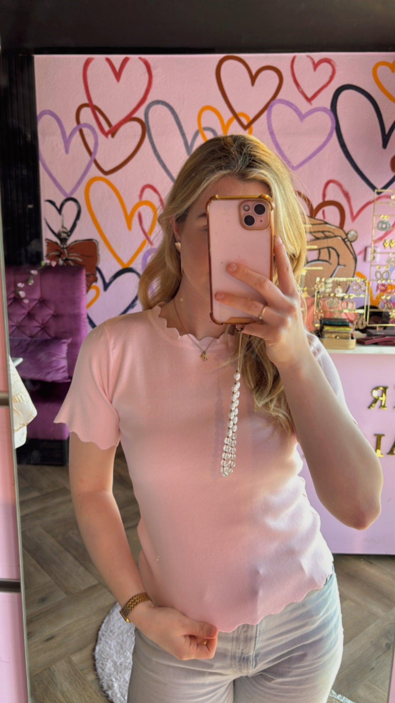 Shirt basic Flair roze