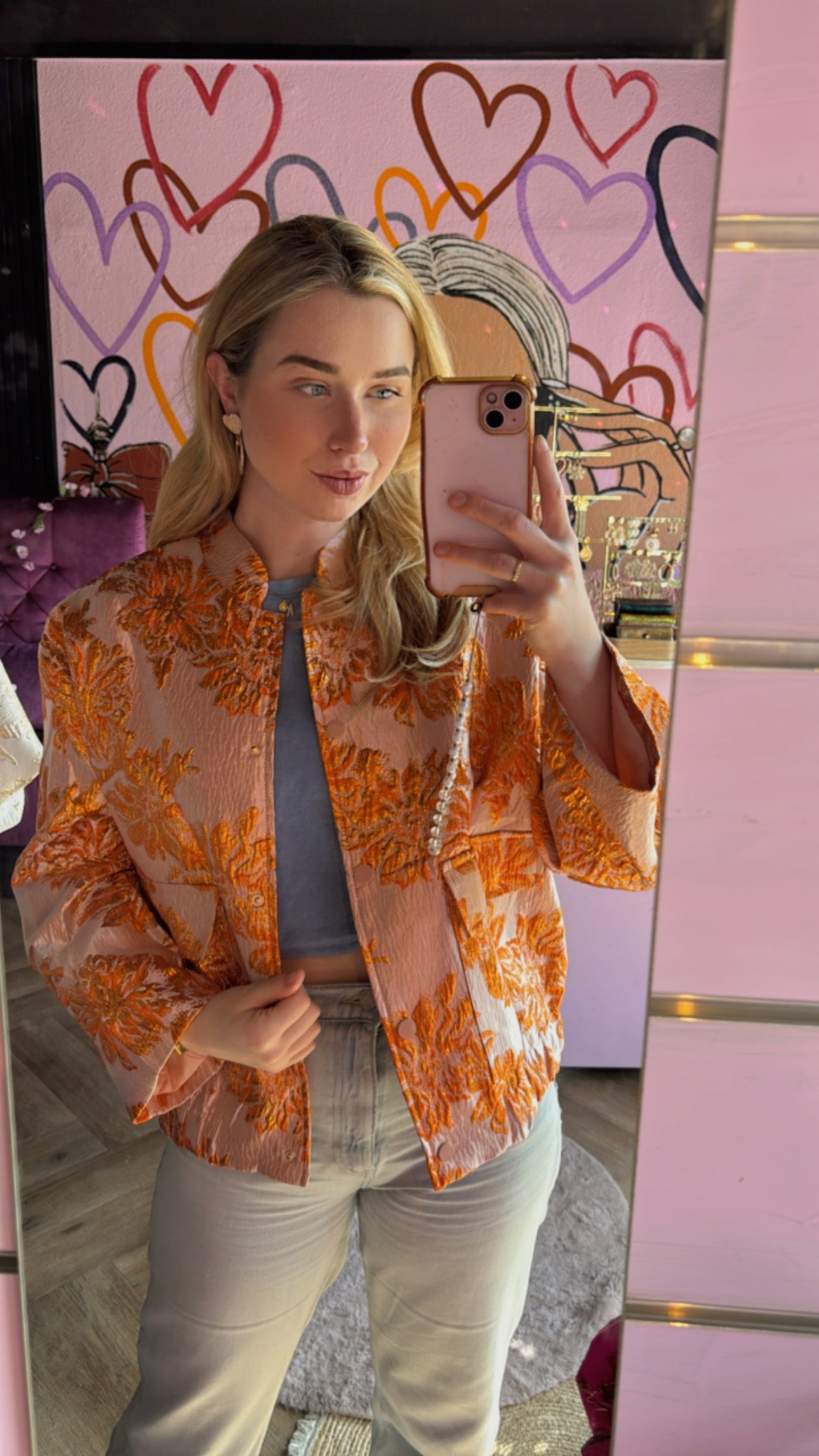 Jacket oranje bloom